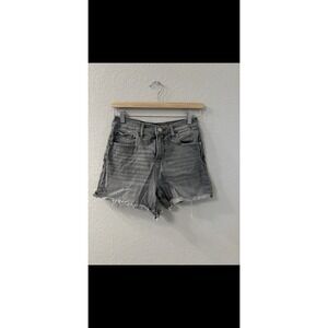 Express High Rise Shortie Jeans For Women Black Color Size 4